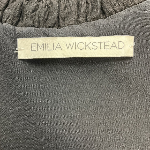 EMILIA WICKSTEAD BLACK TEXTURED PIQUE SLEEVELESS JUMPSUIT - Picture 4 of 5